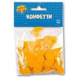 Конфетти Круги тишью Желтые 1,5см 10гр/G