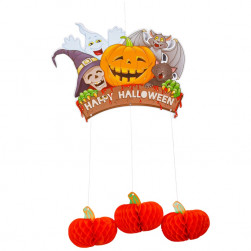 Подвеска Happy Halloween Тыквы 40х30см/G