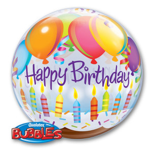 Логотип «П BUBBLE 22" HB Торт со свечками Шары»