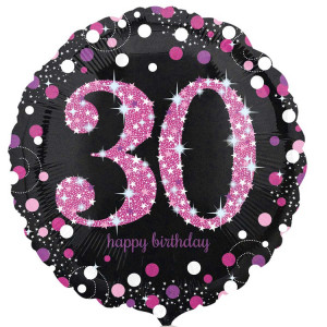 Логотип «А 18" HB Sparkling Birthday 30 pink S55»