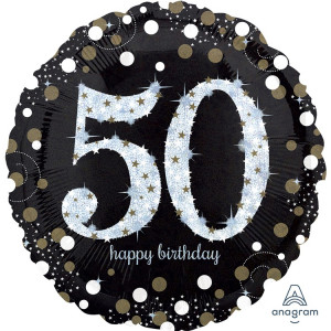 Логотип «А 18" HB Sparkling Birthday 50 gold S55»