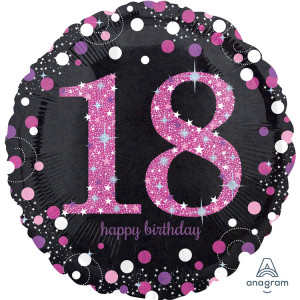 Логотип «А 18" HB Sparkling Birthday 18 pink S55»