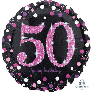 Логотип «А 18" HB Sparkling Birthday 50 pink S55»