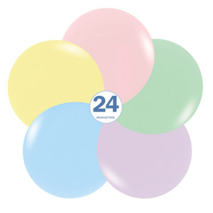 Логотип «S Шар 24"/61см Макарунс Ассорти пастель»