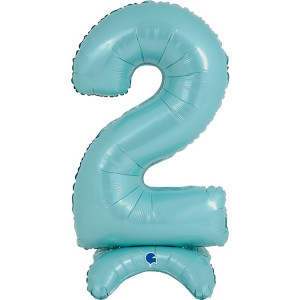 Логотип «Г ЦИФРА 2  25" Pastel Blue на подставке»
