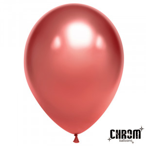 Логотип «Шар (12''/30 см), Розовый, хром, 50 шт.»